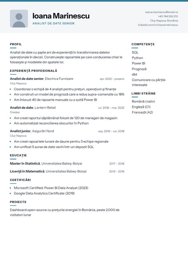 Șablon CV Corporate